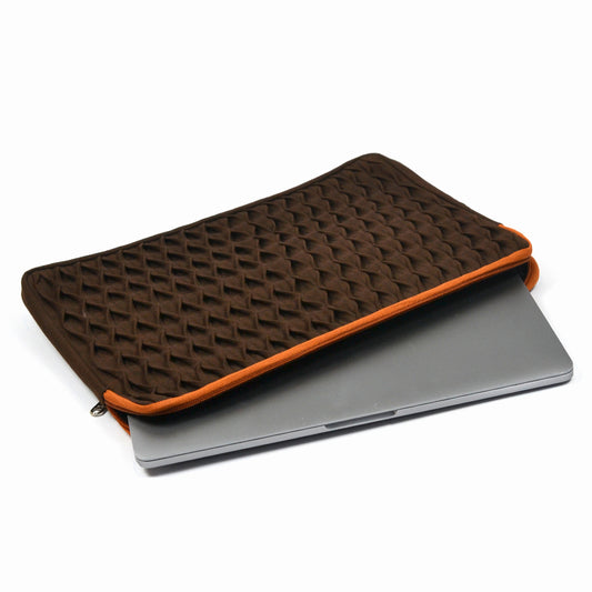 Mocha Smocked Laptop Sleeve