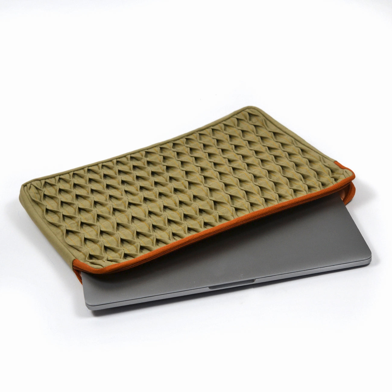 Sage Smocked Laptop Sleeve