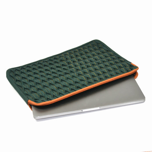 Emerald Smocked Laptop Sleeve
