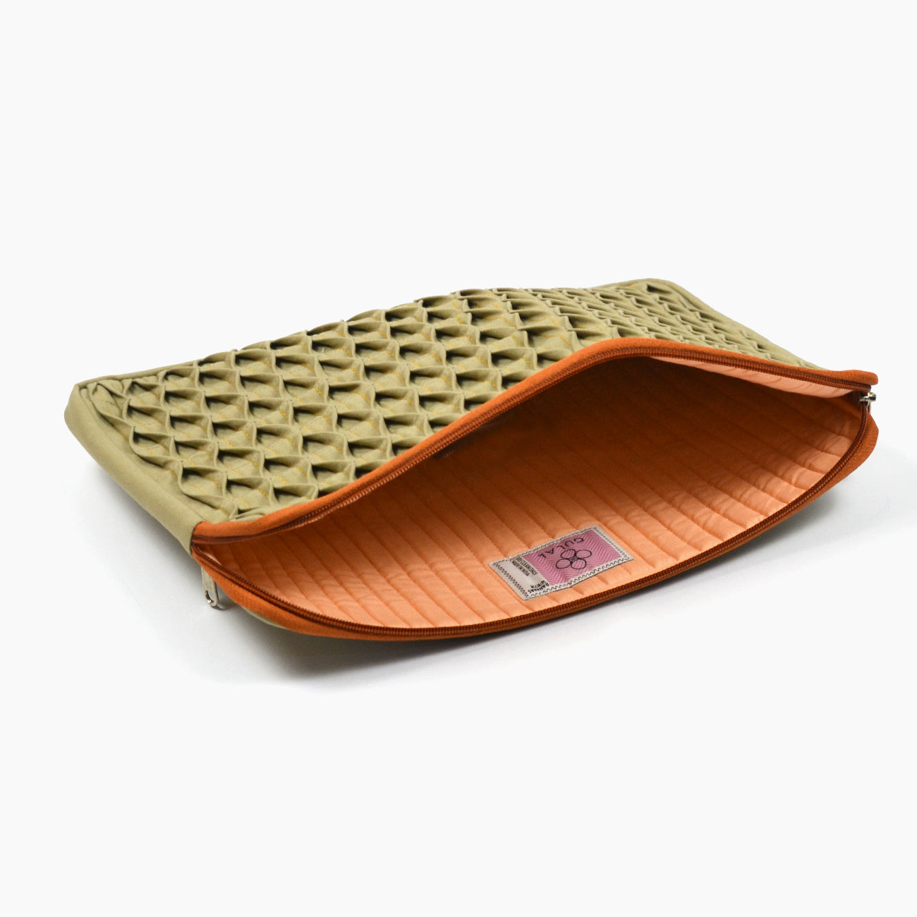 Sage Smocked Laptop Sleeve