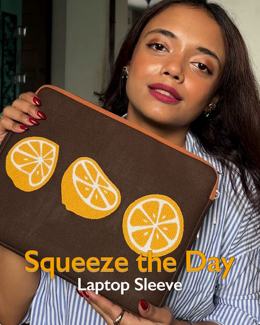 Squeez the Day Laptop Sleeve | Shrishti Mukherjee