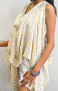 HANDKERCHIEF THROW-ON WITH BACK DETAILING