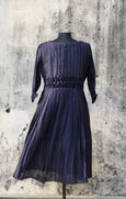 Black Currant Haze Pleated Dress