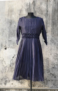 Black Currant Haze Pleated Dress