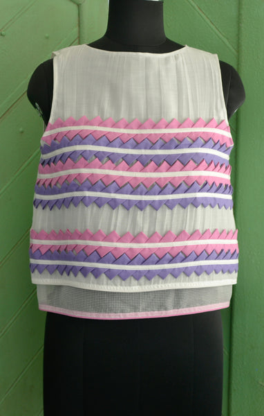 2 TIER BOXY SHORT TOP - Gulal