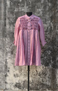 Berry Crack Pleated Tunic