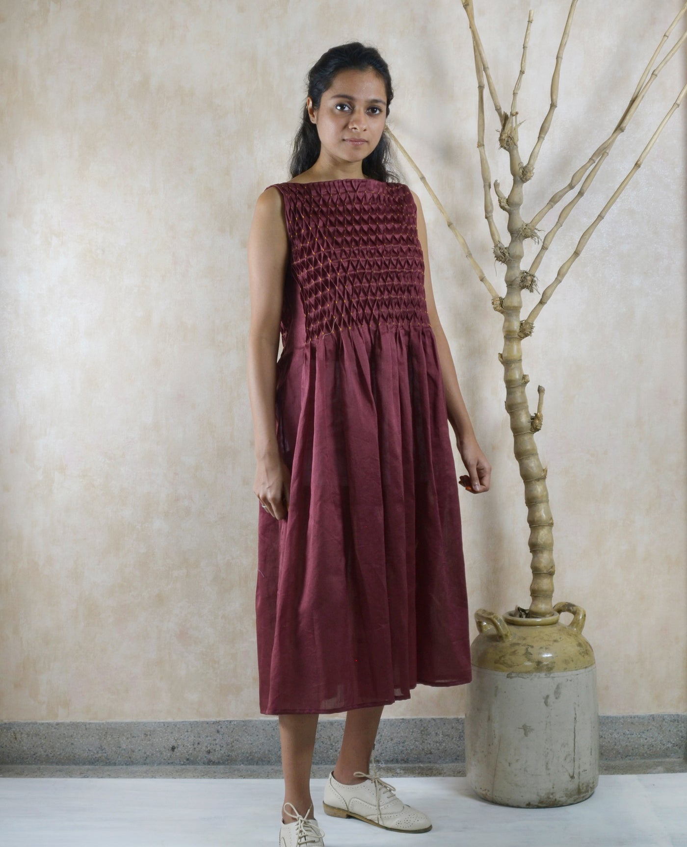 Oxblood Fissure Dress