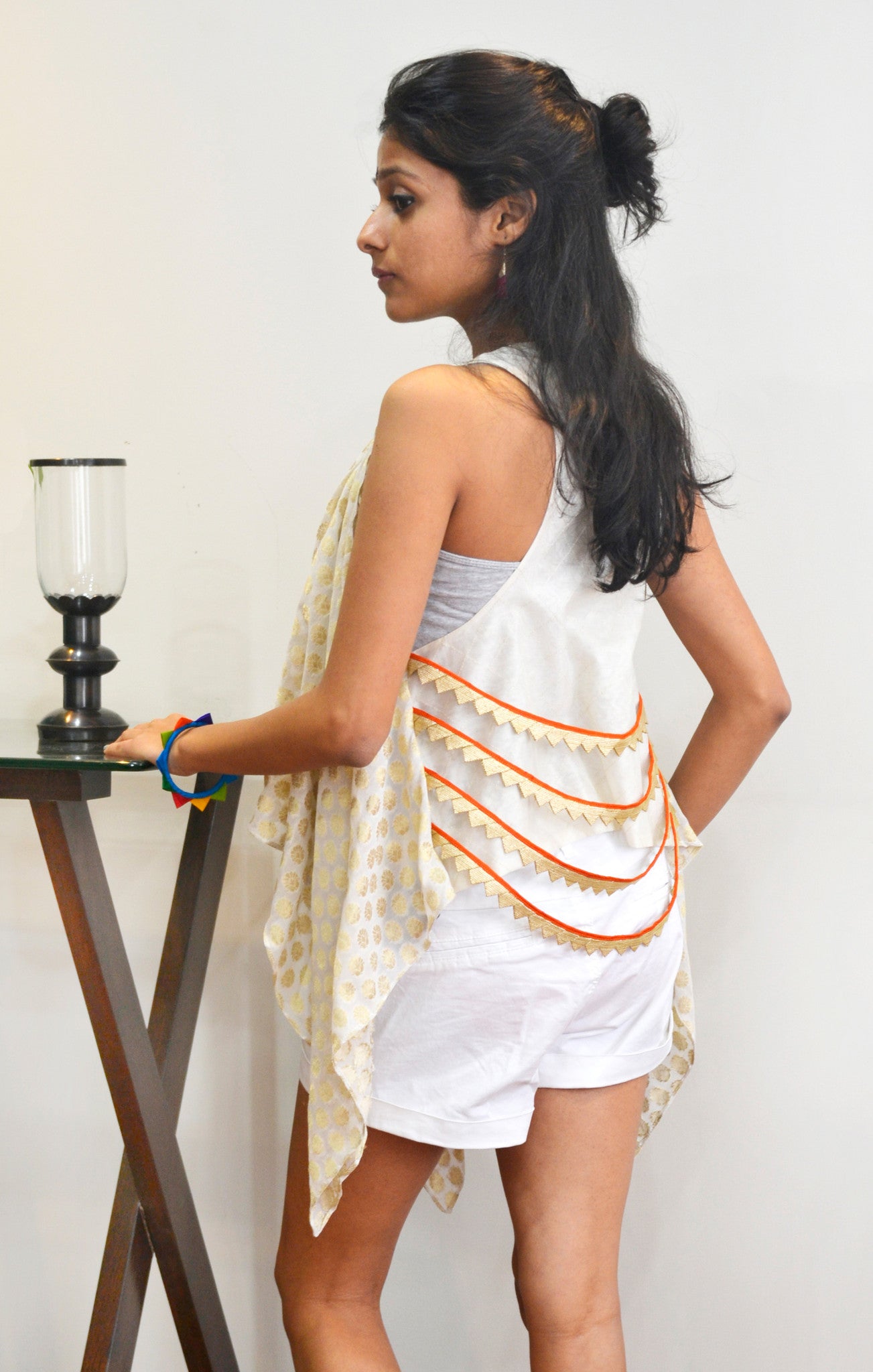 HANDKERCHIEF THROW-ON WITH BACK DETAILING