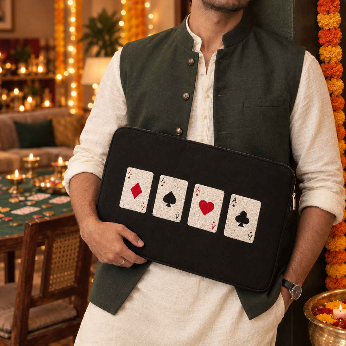 Aces Up Your Laptop sleeve