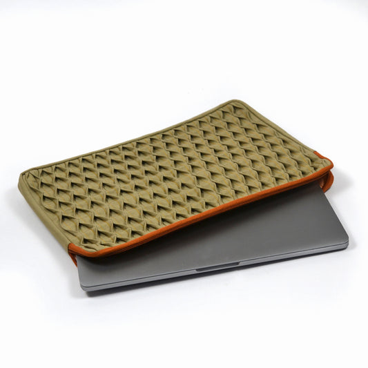 Sage Smocked Laptop Sleeve