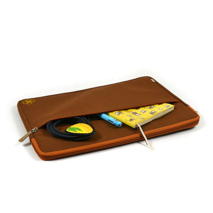 Cocoa Waffle Laptop Sleeve | Handcrafted in India | Gulal