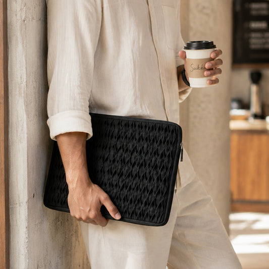 Ebony Smocked Laptop Sleeve
