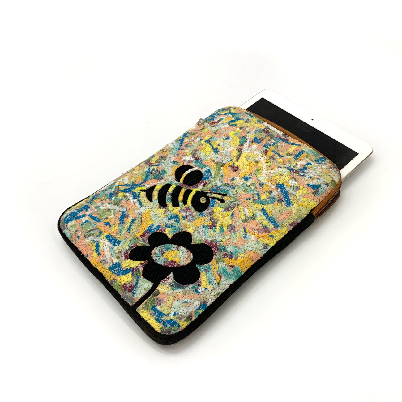 The Honey Bee & Daisy Tablet Sleeve  | Handcrafted in India | Gulal