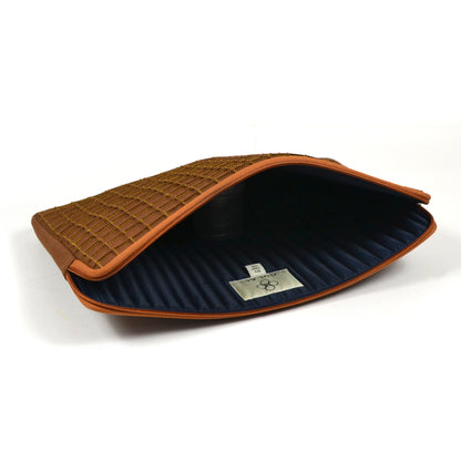 Cocoa Waffle Laptop Sleeve | Handcrafted in India | Gulal