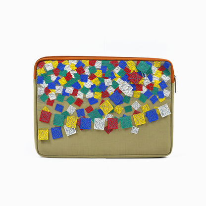 Tashi Laptop Sleeve | Artisanal | Handcrafted in India | Gulal