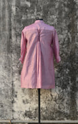 Berry Crack Pleated Tunic
