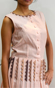 MAXI DRESS WITH PLEATED SKIRT