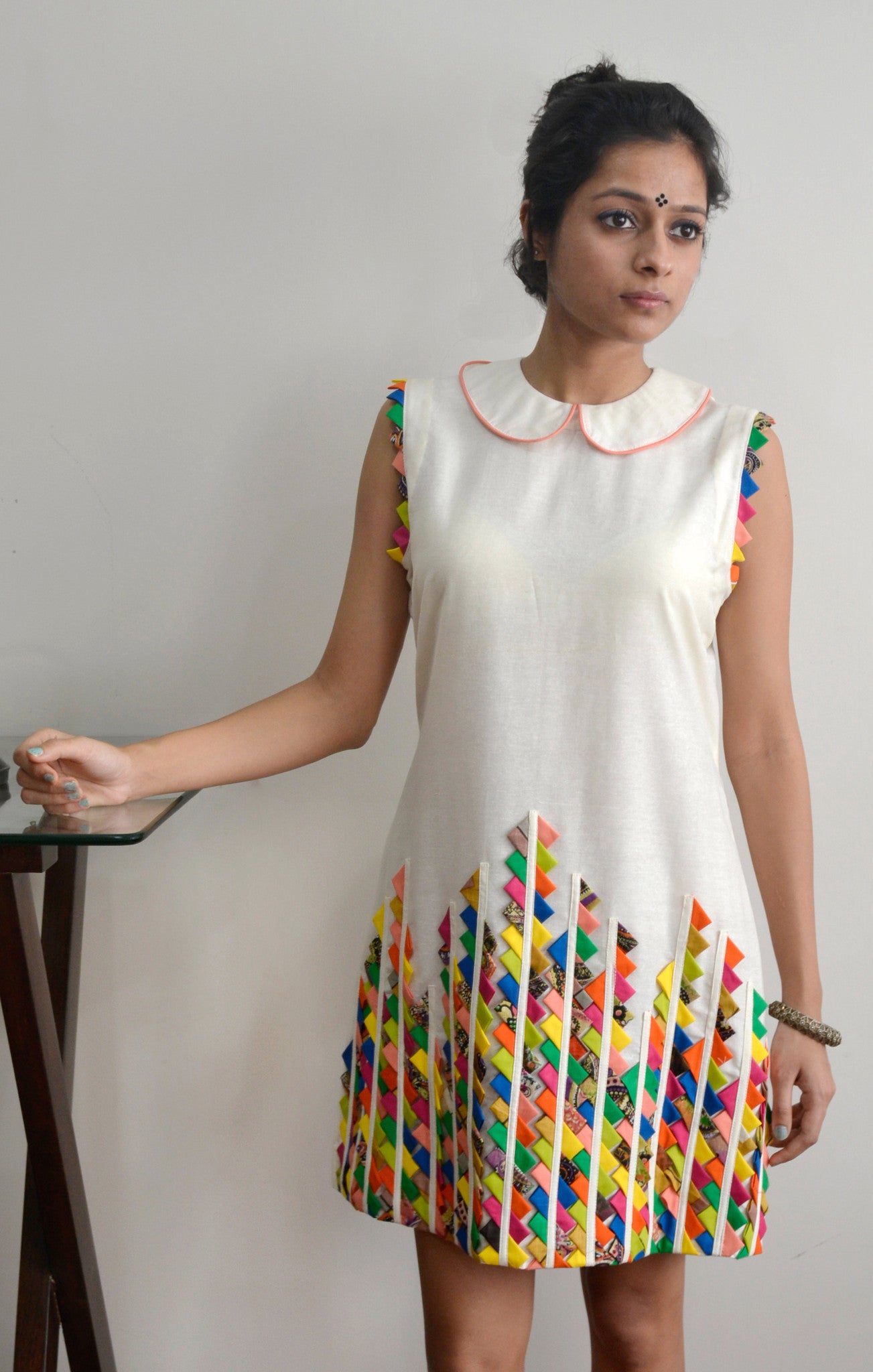 TETRIS HEM SHIFT DRESS - Gulal 