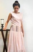 MAXI DRESS WITH PLEATED SKIRT - Gulal 